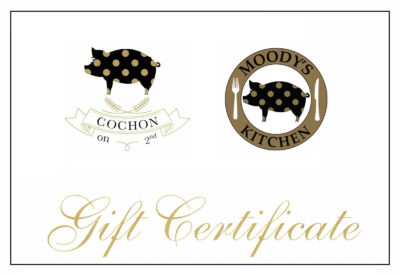 Cochon On 2nd and Moody's Kitchen Gift Certificate
